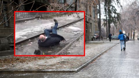 В Киеве журналистку атаковали из-за гололеда, но агрессора постигла моментальная карма