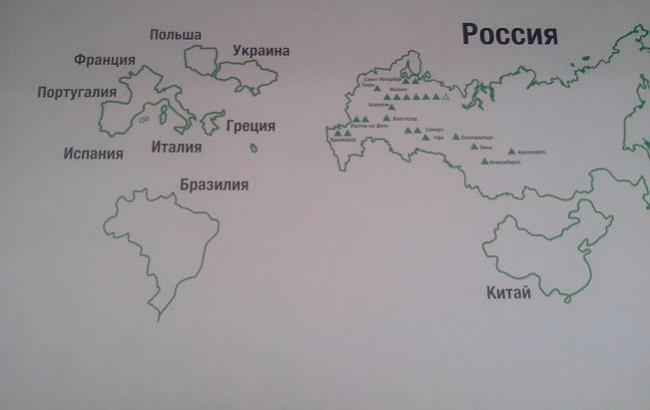 В российском магазине повесили карту с украинским Крымом