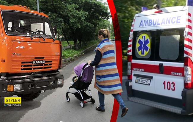 В Одессе водитель спас женщину с малышом, пожертвовав своей машиной