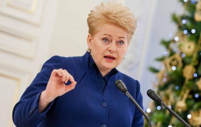 Грібаускайте закликала серйозно сприймати "параною Путіна"