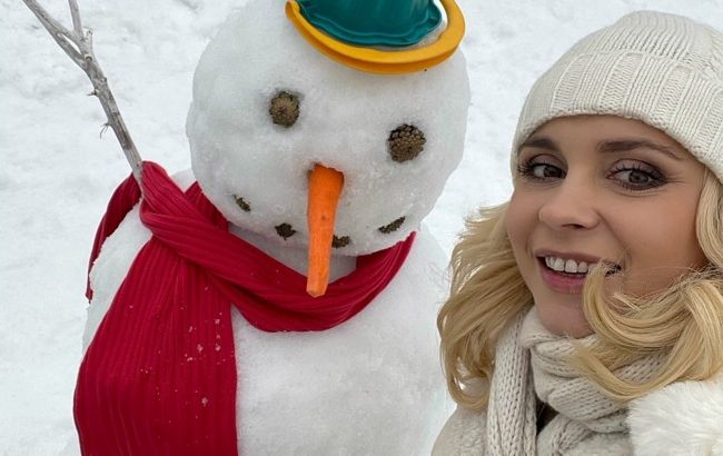 Самые лучшие: Лилия Ребрик с Андреем Дикими показали, как они веселятся в снегу