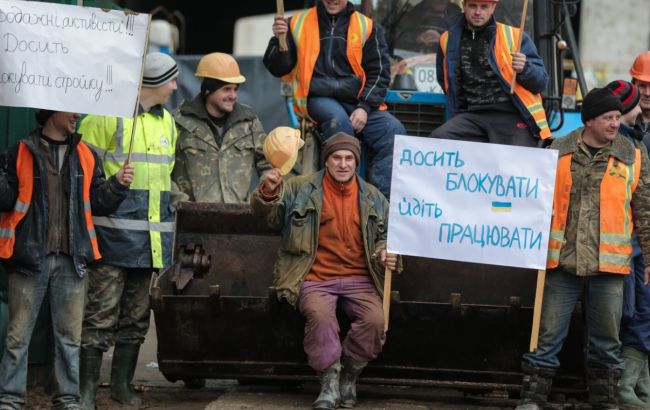 В Киеве заблокирована работа стройплощадок из-за забастовки