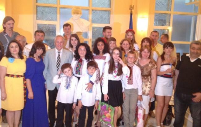 В Москве празднование Дня Конституции Украины прошло в вышиванках