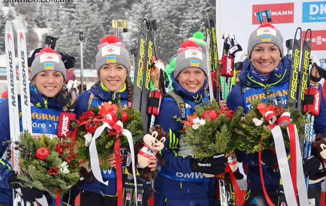 Жіноча збірна України з біатлону стала третьою у Кубку націй