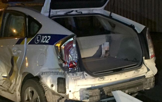 У Києві син нардепа в ДТП розбив авто патрульної поліції