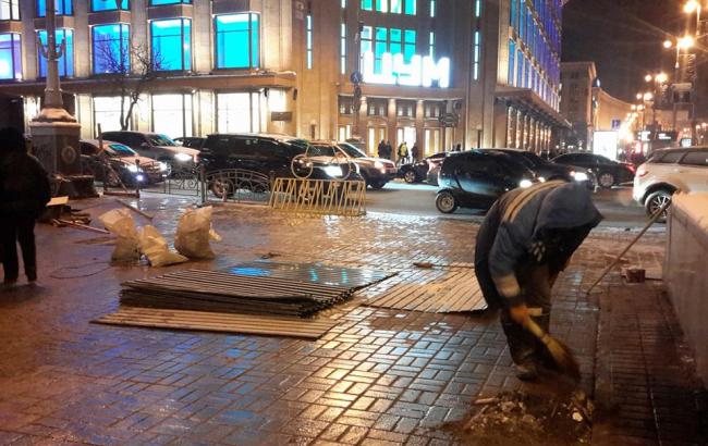 У Києві на Хрещатику "закопали під землю" перехід