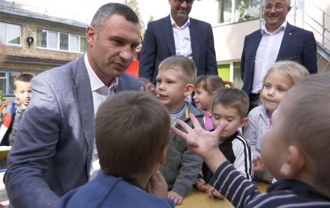 Кличко: в этом году мы откроем в Киеве еще 3 детсада