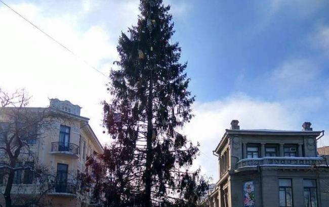 В оккупированном Крыму установили "лысую" новогоднюю елку