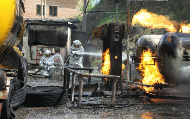 У Вінниці ліквідували пожежу на газонакопичувальному пункті