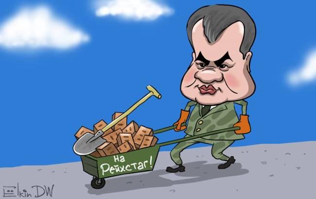 Карикатурист з РФ висміяв будівництво Рейхстагу в Росії