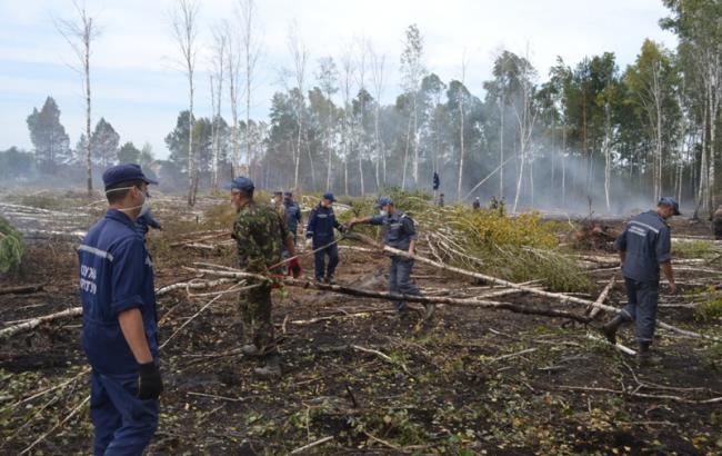 Под Чернобылем провели авиационную разведку района пожара, открытого огня нет, - ГСЧС