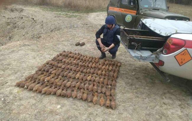 На Лысой горе в Киеве нашли более сотни мин