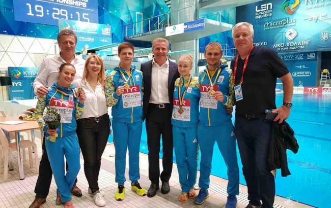 Украина лидирует в медальном зачете чемпионата Европы по прыжкам в воду