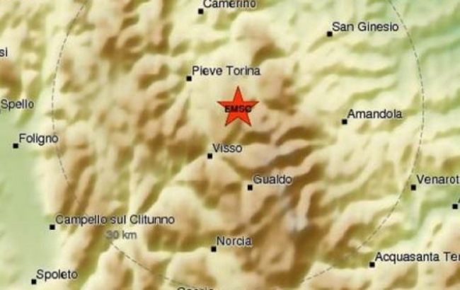 В центральной Италии произошло новое землетрясение магнитудой 5,4
