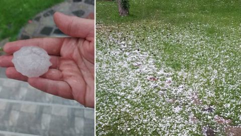 Під Києвом випав незвичайний град розміром з пельмені: "було страшно" (відео і фото)