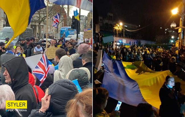 Акції на підтримку України та проти агресії Росії проводять по всьому світу (відео, фото)