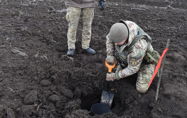 Полиция в Запорожской области обнаружила снаряд к "Смерчу". Его подорвали на месте (видео)