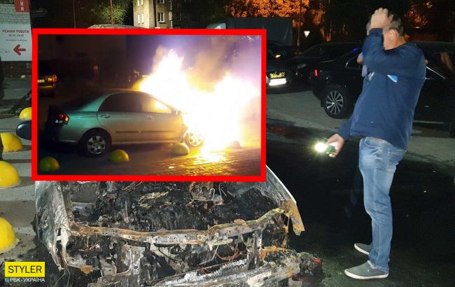 В Киеве подожгли машину журналистам: за авто следили