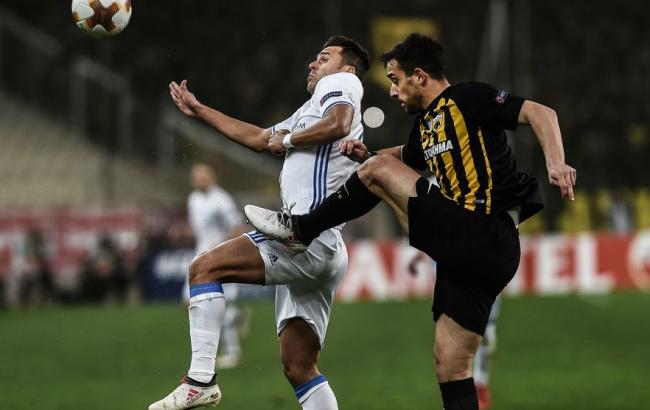 Динамо" упустило победу над АЕКом в первом матче 1/16 Лиги Европы