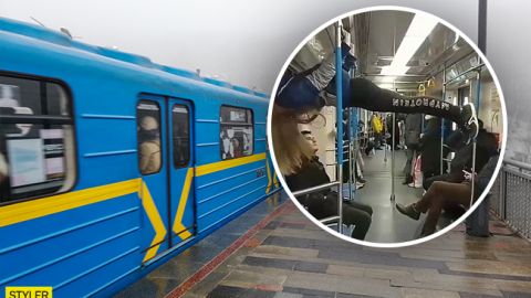 У метро Києва відіжгла пасажирка: показала майстер-клас чоловікам (відео)