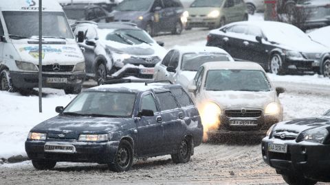 Ситуация на дорогах Киева: где затруднено движение