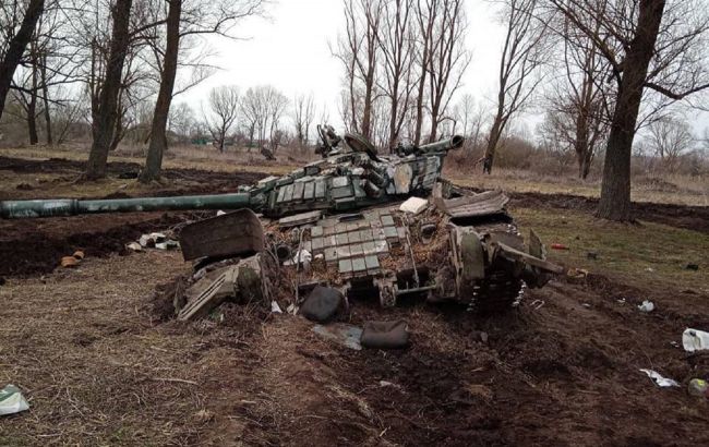В Черниговской области уничтожено танковое подразделение РФ, которое шло на столицу