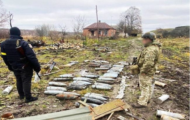 В Харьковской области обнаружена партия российских артиллерийских снарядов (фото)