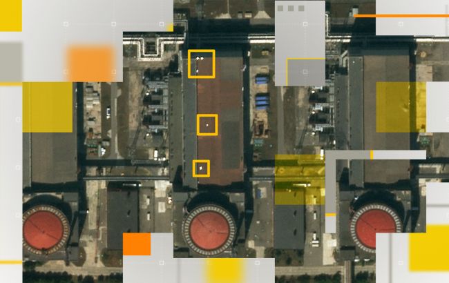 Супутникові знімки зафіксували невідомі об'єкти на даху блоку Запорізької АЕС
