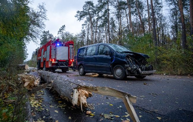 Киев накрыл сильный ветер: фото и видео последствий непогоды