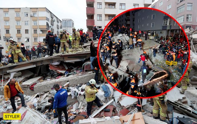 Обрушение дома в Стамбуле: жуткие видео и фото
