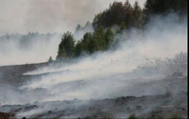В Киевской обл. пожарные продолжают тушить 119 га торфяников
