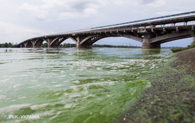 Река Днепр в Киеве снова стала зеленой: почему не стоит в ней купаться