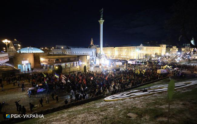 На Майдане, возле ОП и Рады. В Киеве сегодня прошел ряд акций протеста