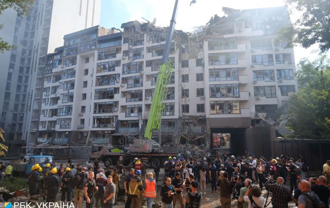 Ракетный удар по Киеву: репортаж с места происшествия