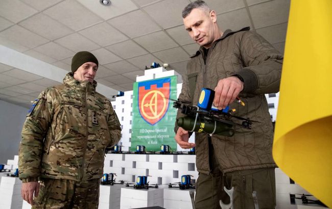 Кличко: защитники из 112-й бригады получили от столичной общины 1500 FPV-дронов