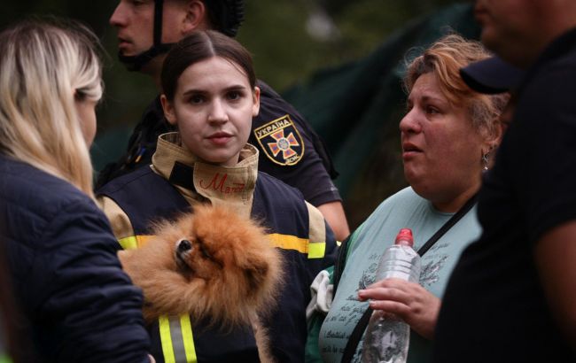 Кот в наволочке, пес и попугай: как спасали животных после ракетного удара по Киеву