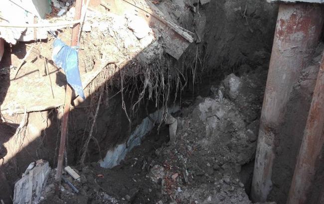 В Киеве на Андреевском спуске произошел обвал грунта из-за строительства отеля