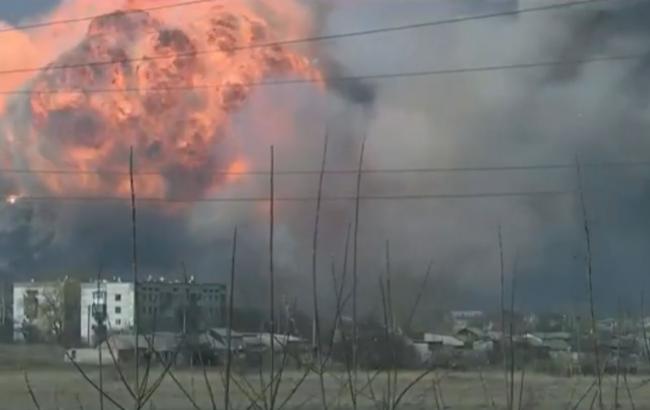Вибухи в Балаклії: опубліковано відео з близької відстані