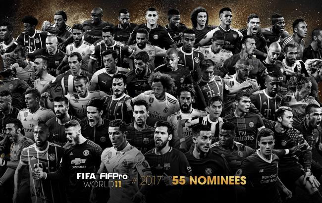 Оголошено імена 55 претендентів на потрапляння до символічної збірної року ФІФА