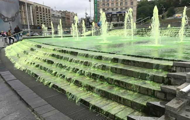 В Киеве из-за вандалов отключают фонтаны на Майдане