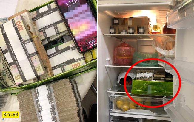 Коррупционеры из УЗ хранили взятки между лимонами и бутербродами в холодильнике (фото)