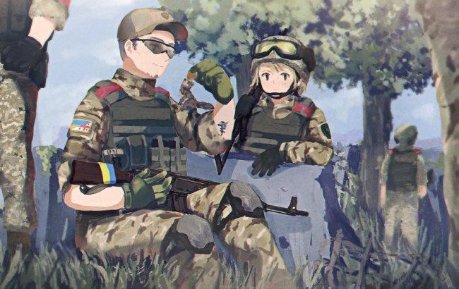 Японский художник создал удивительные рисунки с бойцами АТО