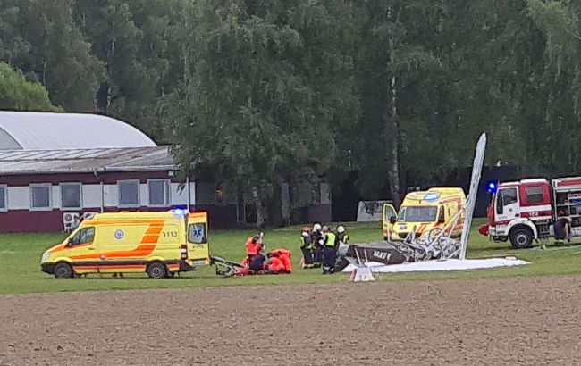 В Латвии во время взлета разбился самолет, погиб пилот