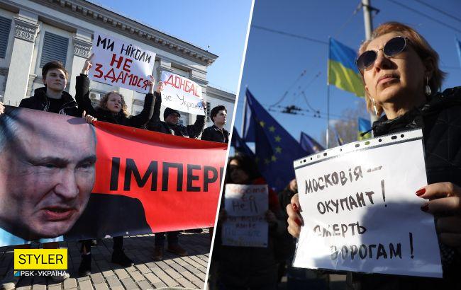 У Києві під посольством РФ з'явилося "кладовище окупантів": фото з акції