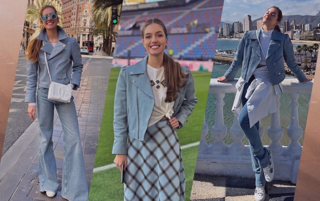 Одна вещь - десятки образов: бывшая Комарова показала трендовую "кожанку" на весну