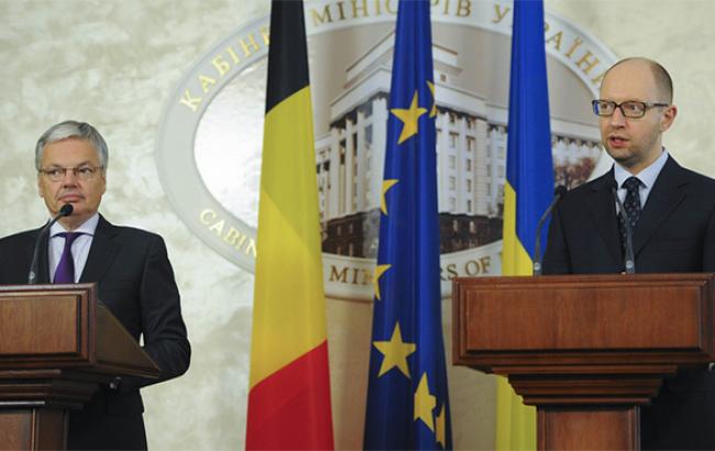 Глава МИД Бельгии заверил Яценюка в высоком уровне доверия к новому Кабмину и Раде