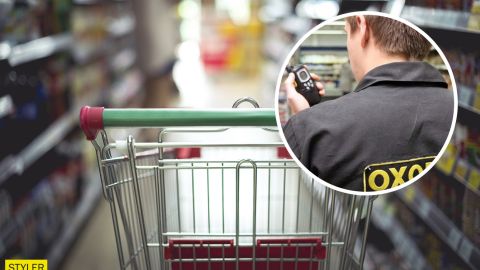 В Киеве охранник магазина обвинил девушку в краже, но она не дала себя обидеть: видео ЧП