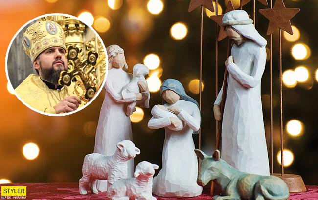 Епифаний обратился к украинцам накануне Нового года и Рождества (видео)