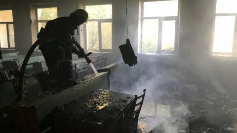 В Запорожье горел политехнический университет