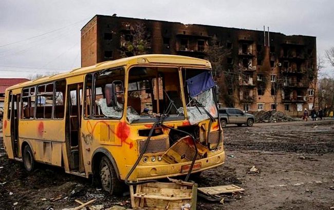 Міноборони показало кадри зі знищеної Бородянки